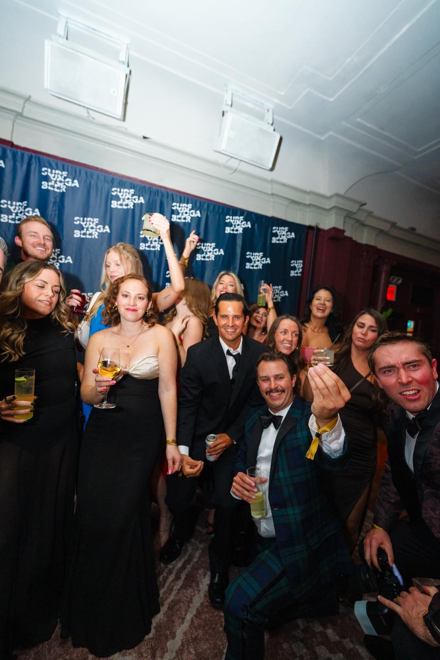 Champagne at the step and repeat