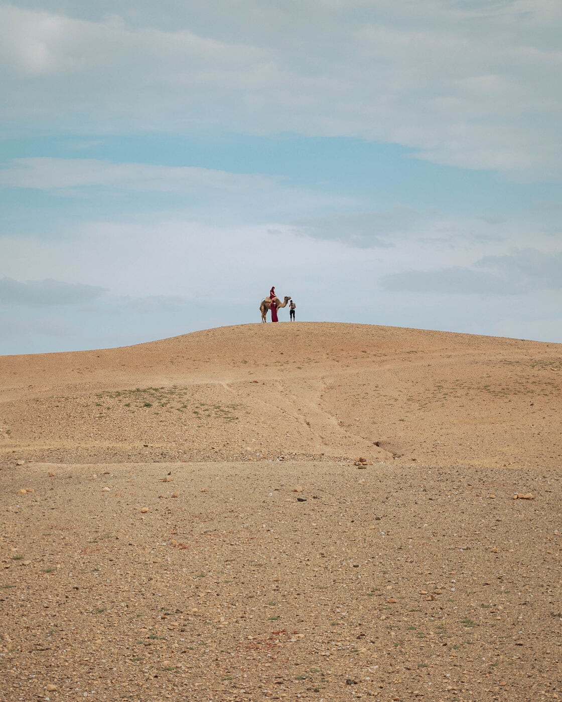 Hiking across the dunes