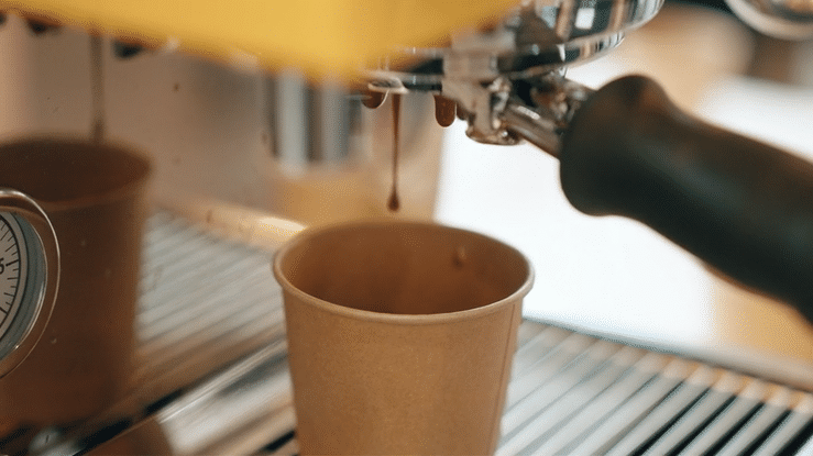coffee machine serving coffee