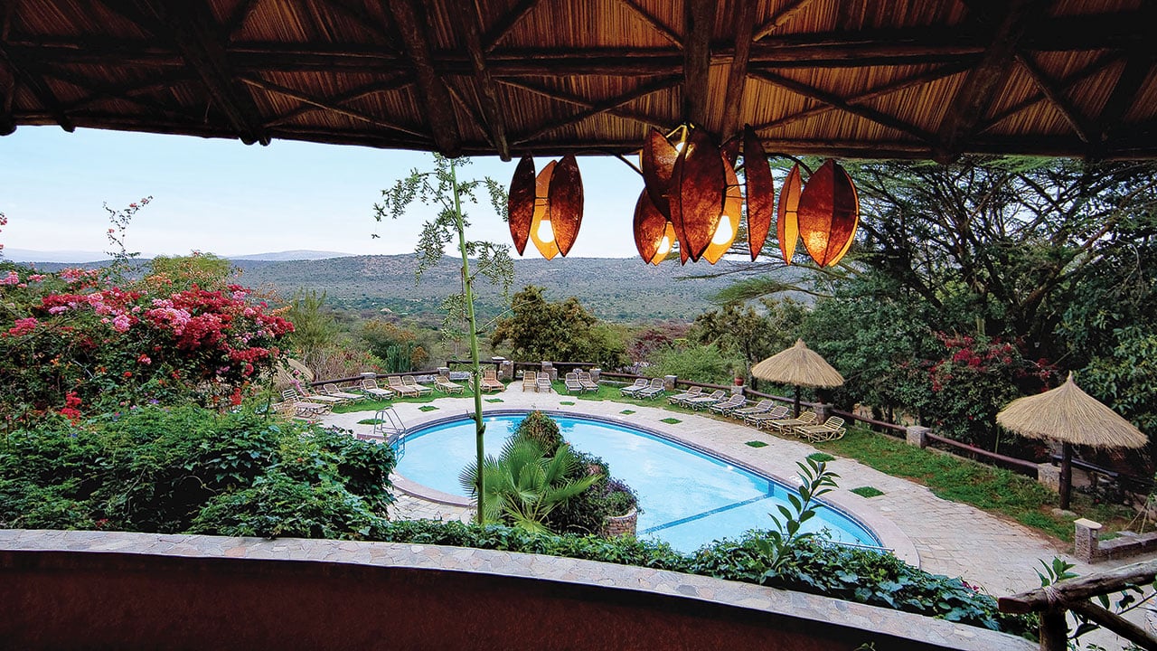 The view over the Mara from the lodge