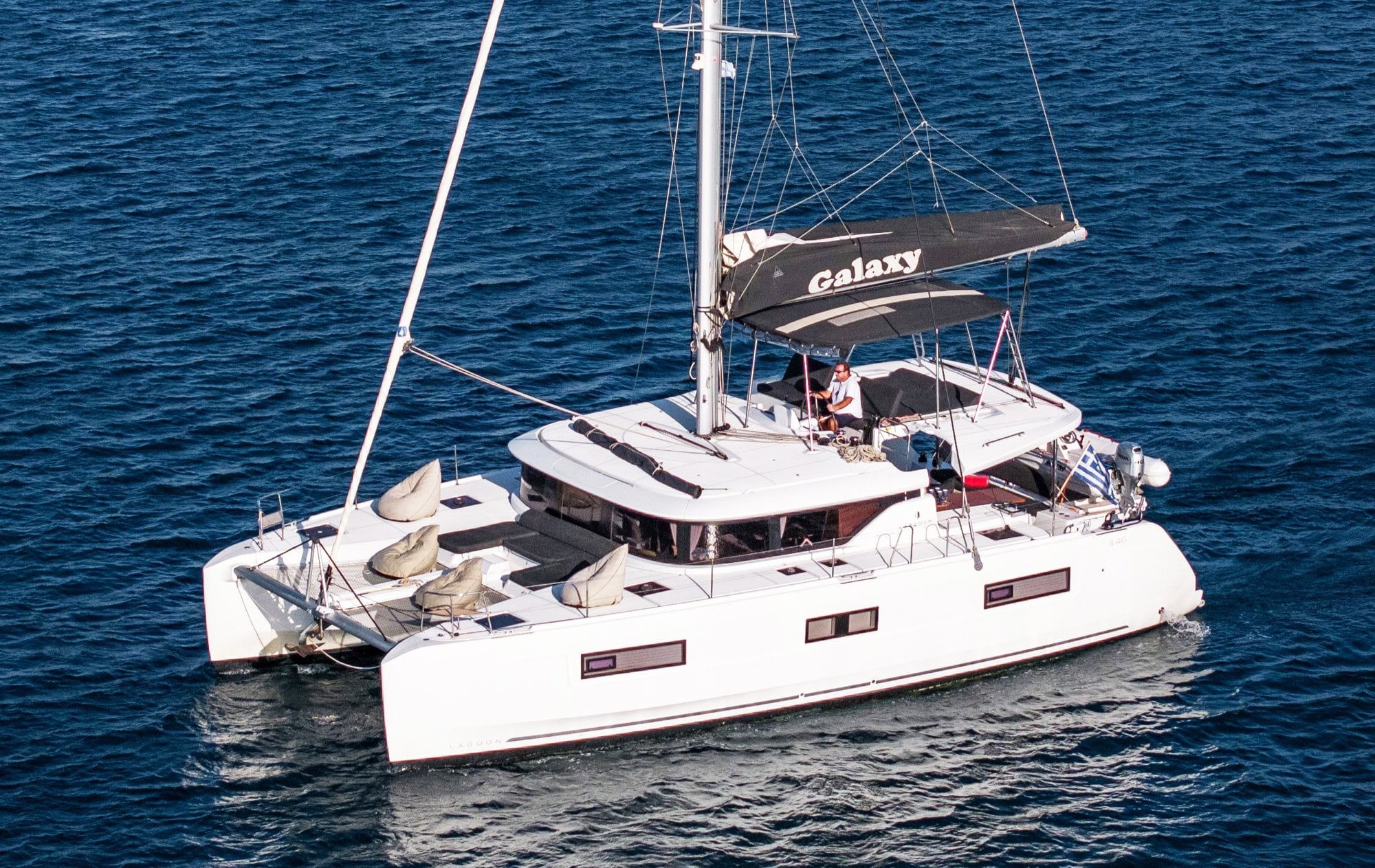 Our Lagoon 46 catamaran under sail
