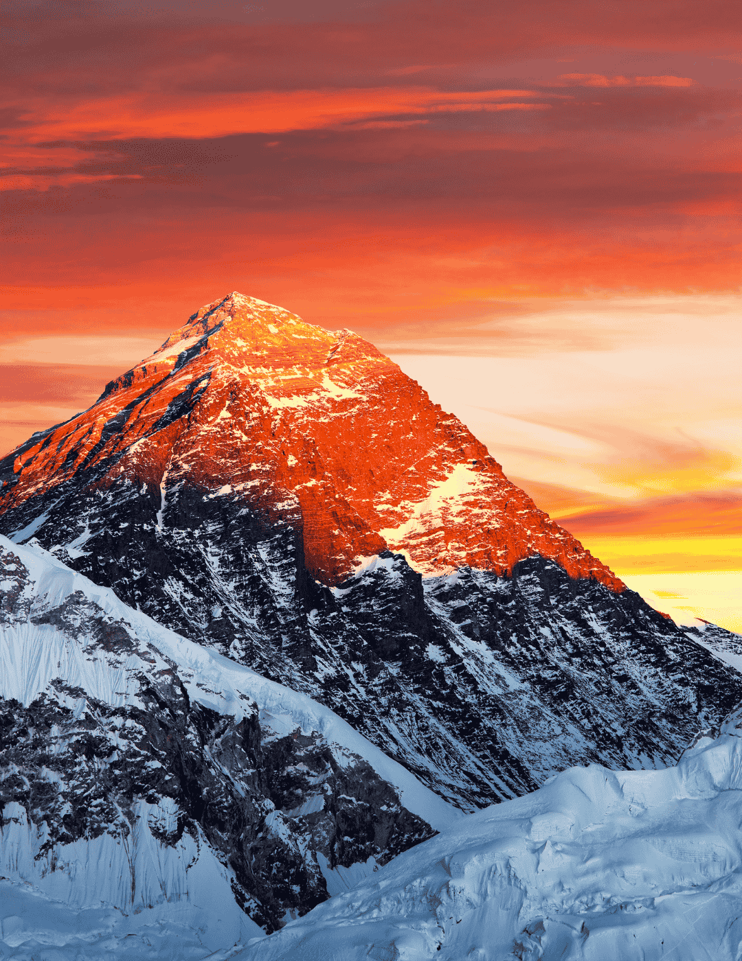 Sunrise over Kala Patthar.