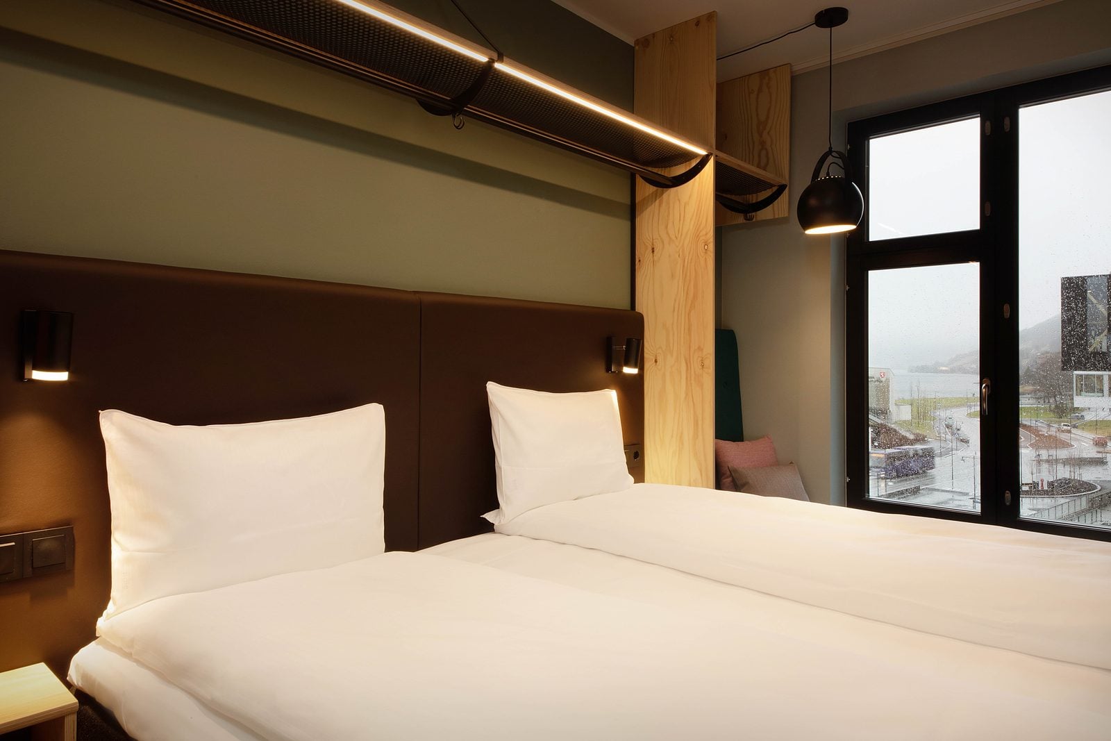 A twin room at Scandic Voss