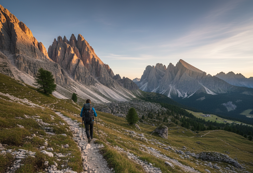 hiking tour in the dolomites