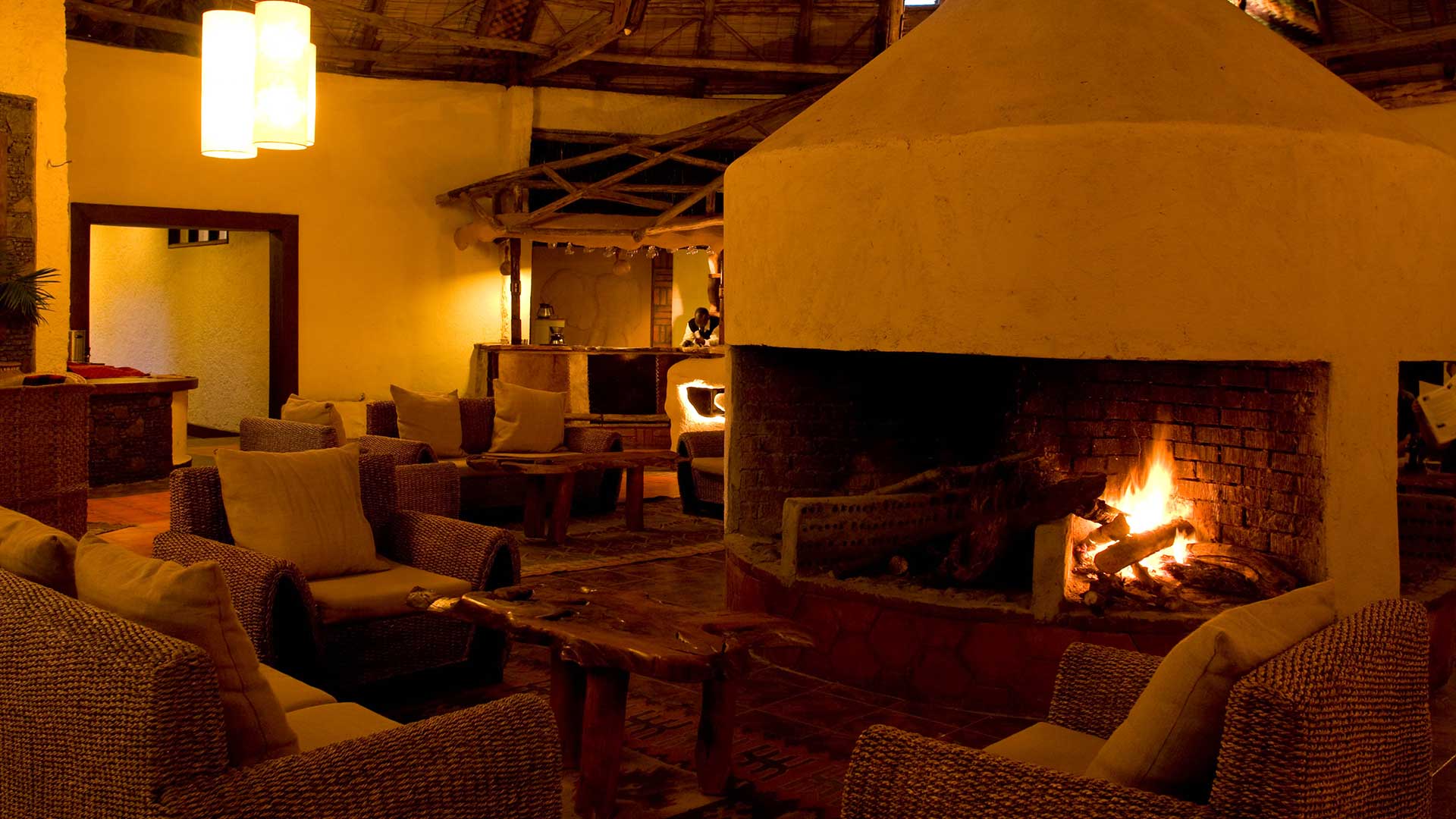 The fireplace lounge