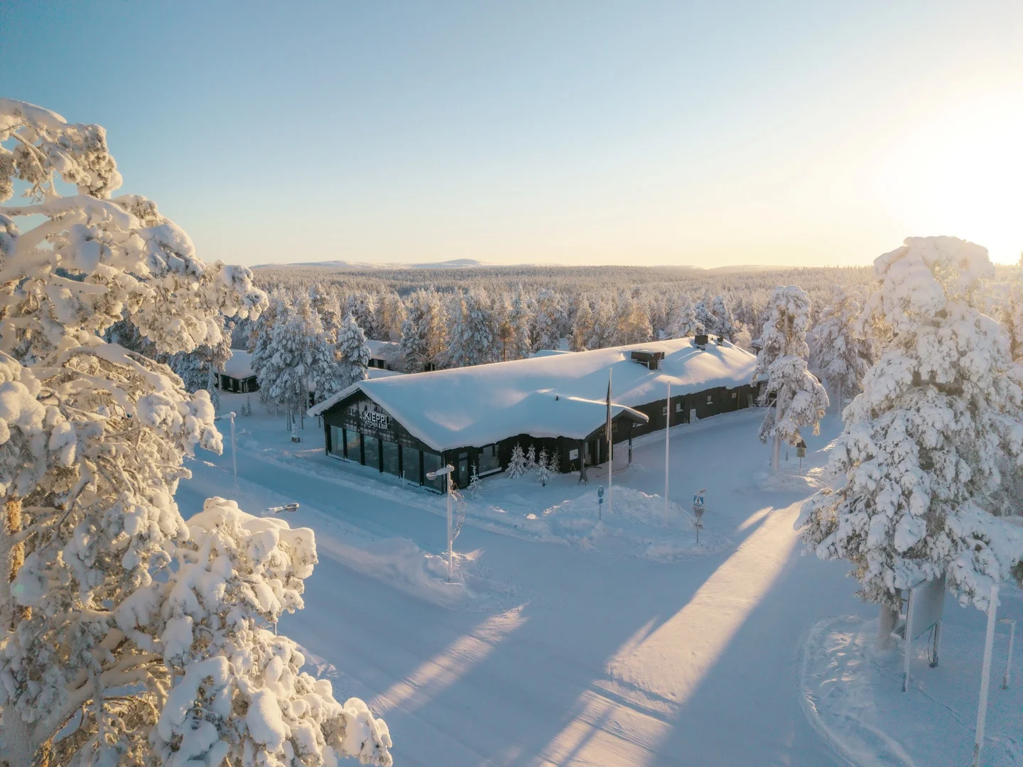 Wilderness Hotel Kieppi under snow in Saariselka