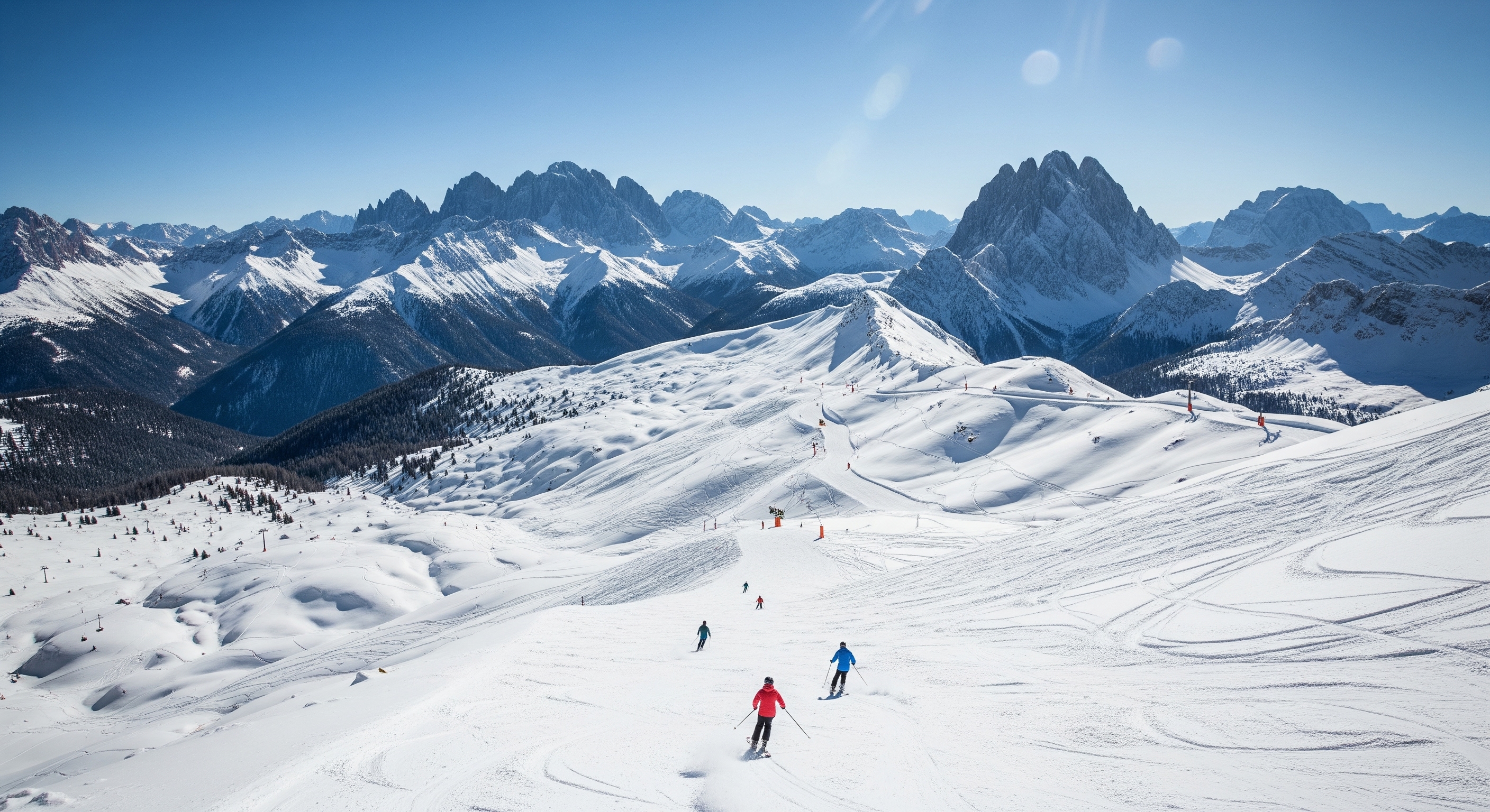 guided skiing in the Milano Cortina ski tracks