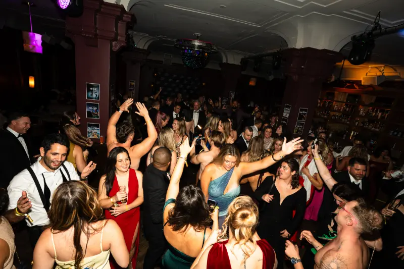The crowd going wild at the Georgia Room