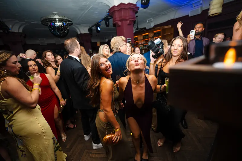 The crowd dancing at the Georgia Room