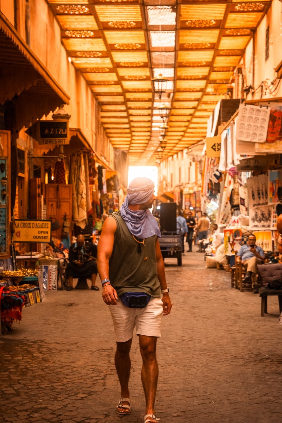 Walking through a Moroccan market