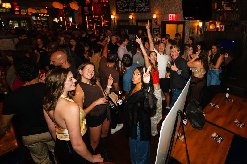 Dancing in the crowd at Crompton Ale House