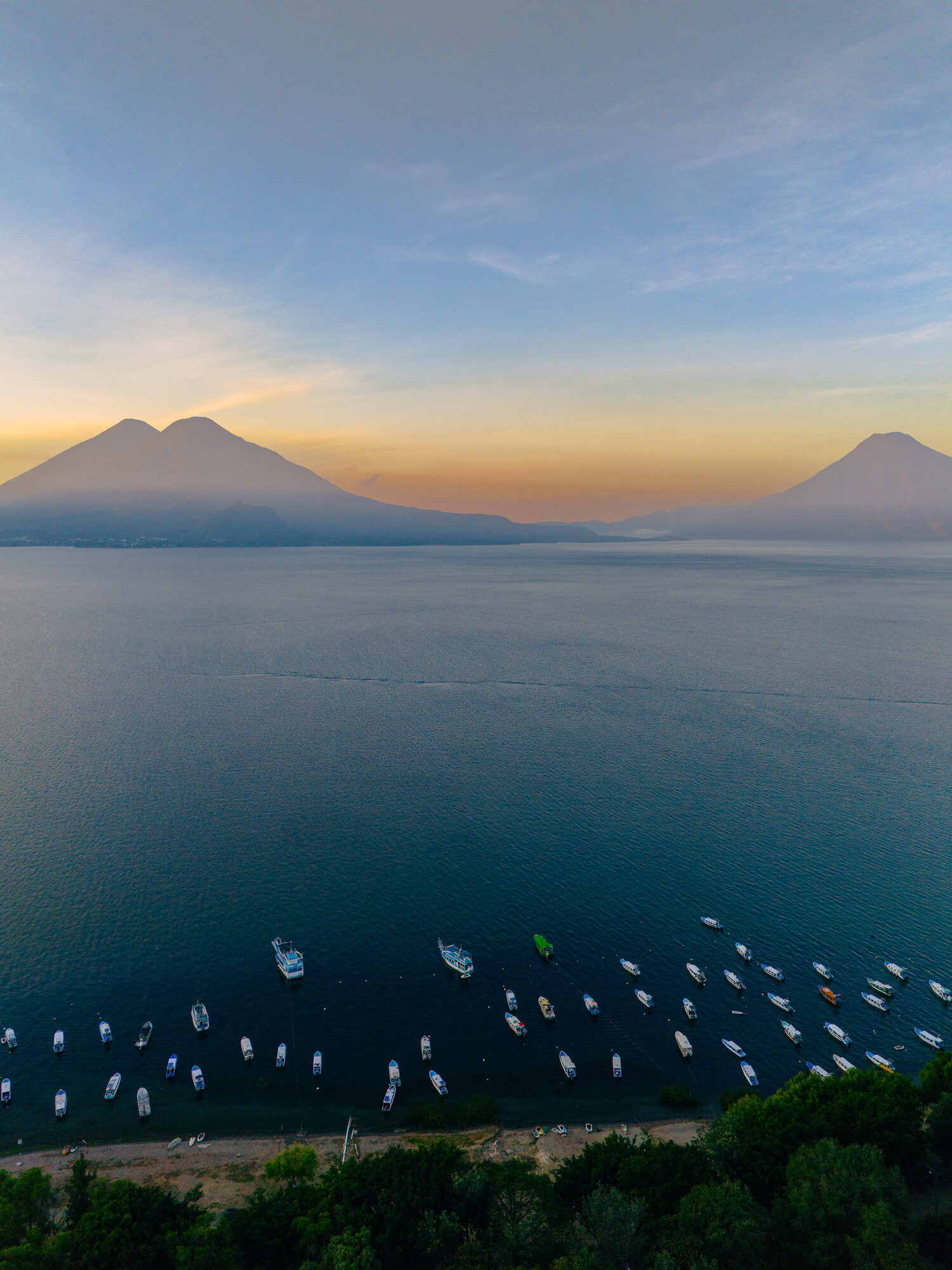 Sunrise over Lake Atitlan in Guatemala