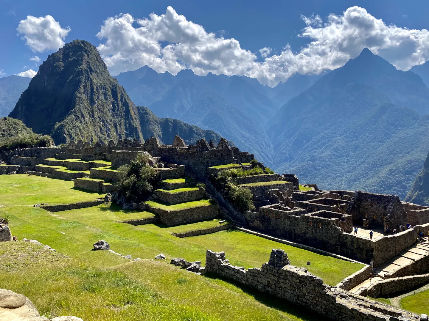 Classic postcard view of the ancient Inca citadel of Machu Picchu on a Hardest Adventures trek in Peru.
