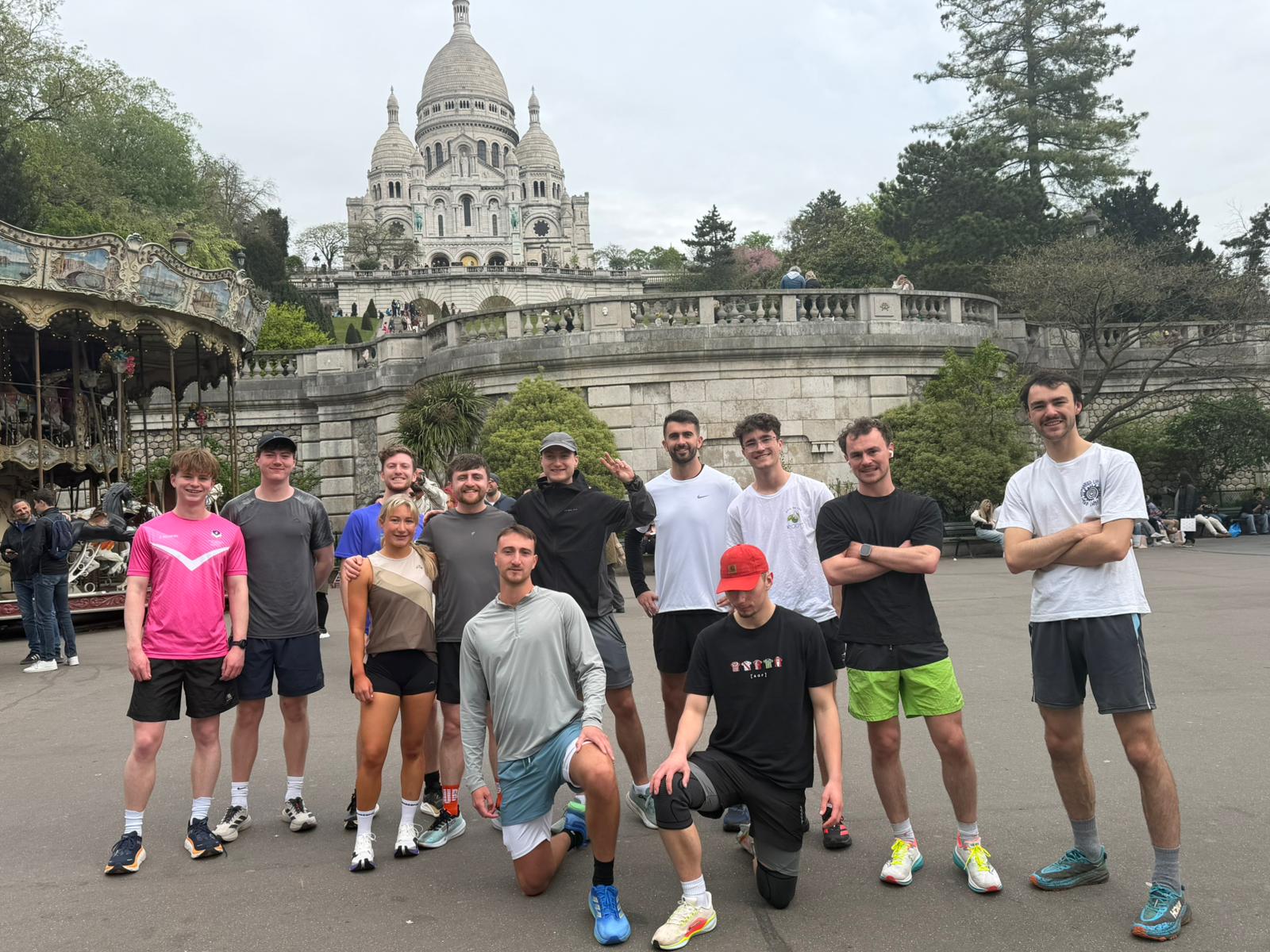 Group of runners preparing for the hardest adventures paris marathon 2026