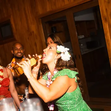 Luau night at the villa