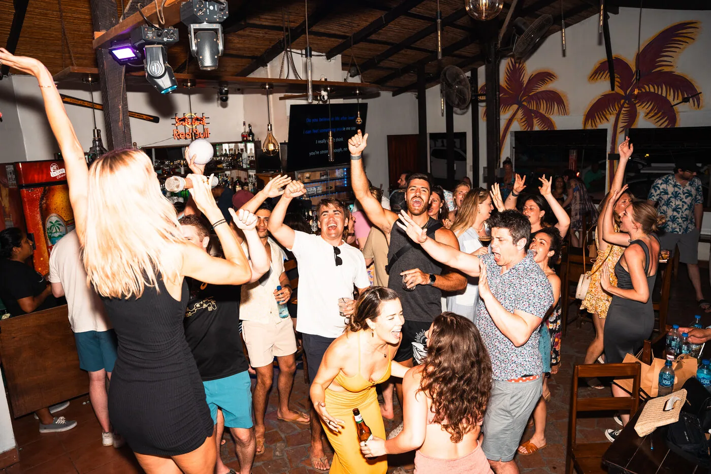 SYB travelers dancing at a party night in Nicaragua