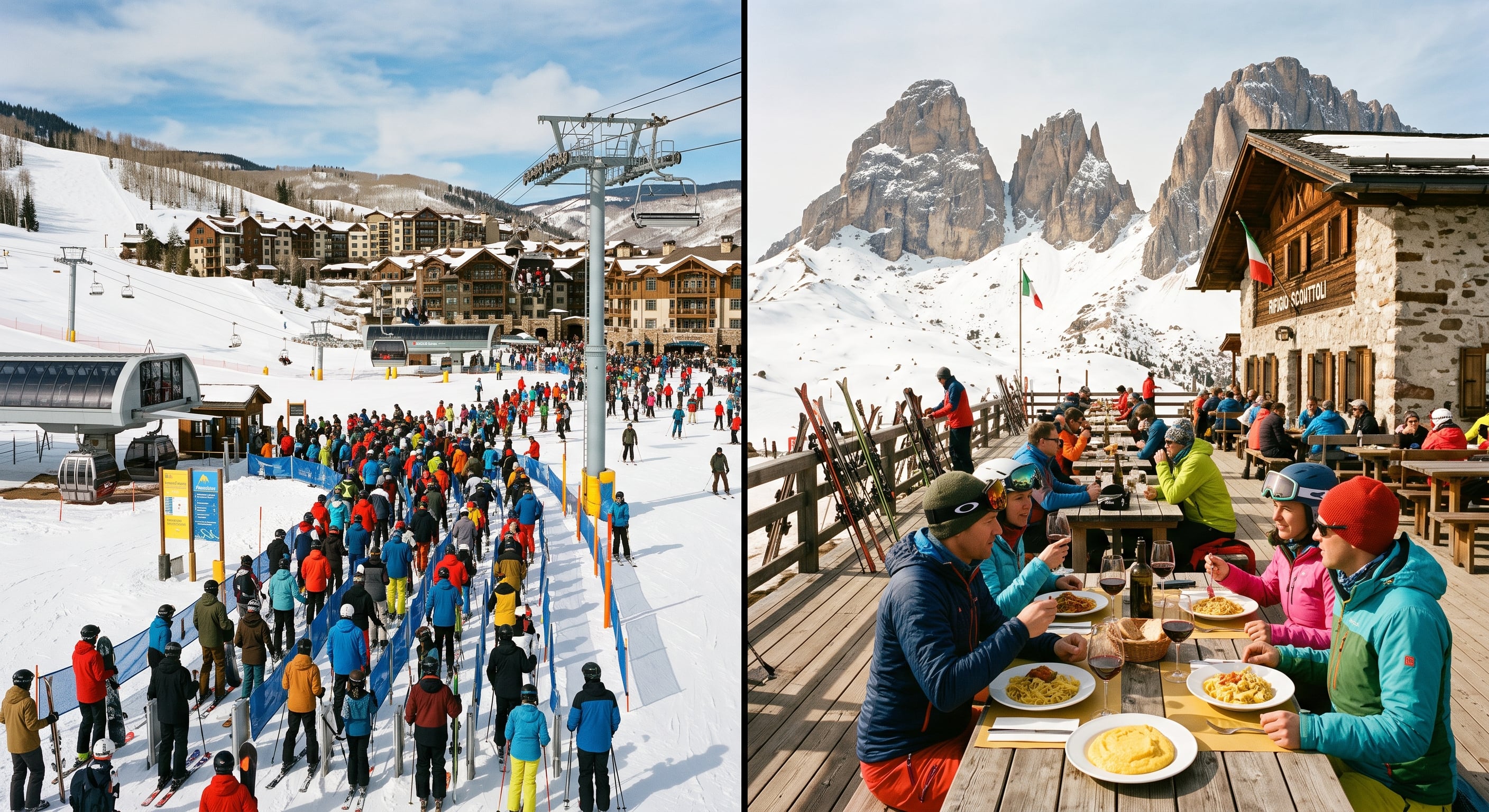 Skiing in Europe vs USA