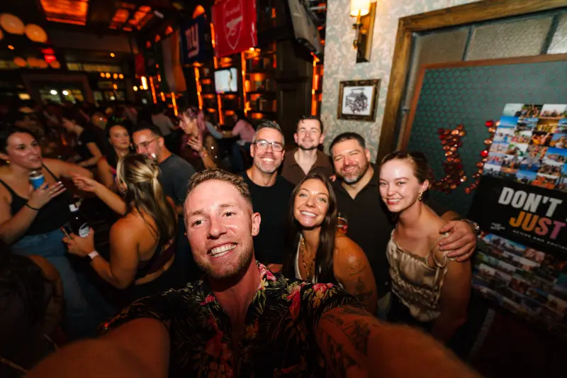Group selfie at the Friday night icebreaker