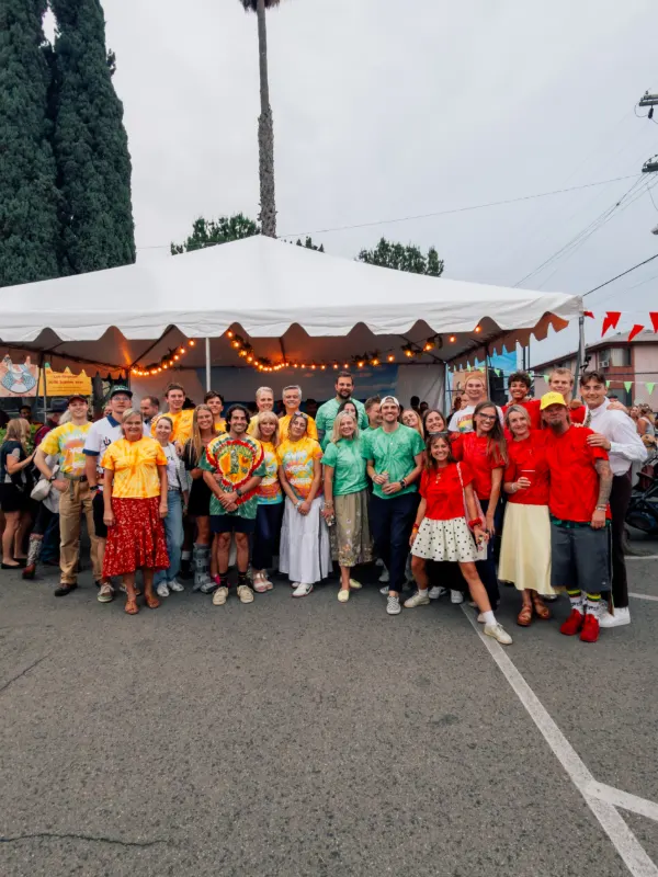 The whole crew lined up at Lithuanian Days in Los Angeles