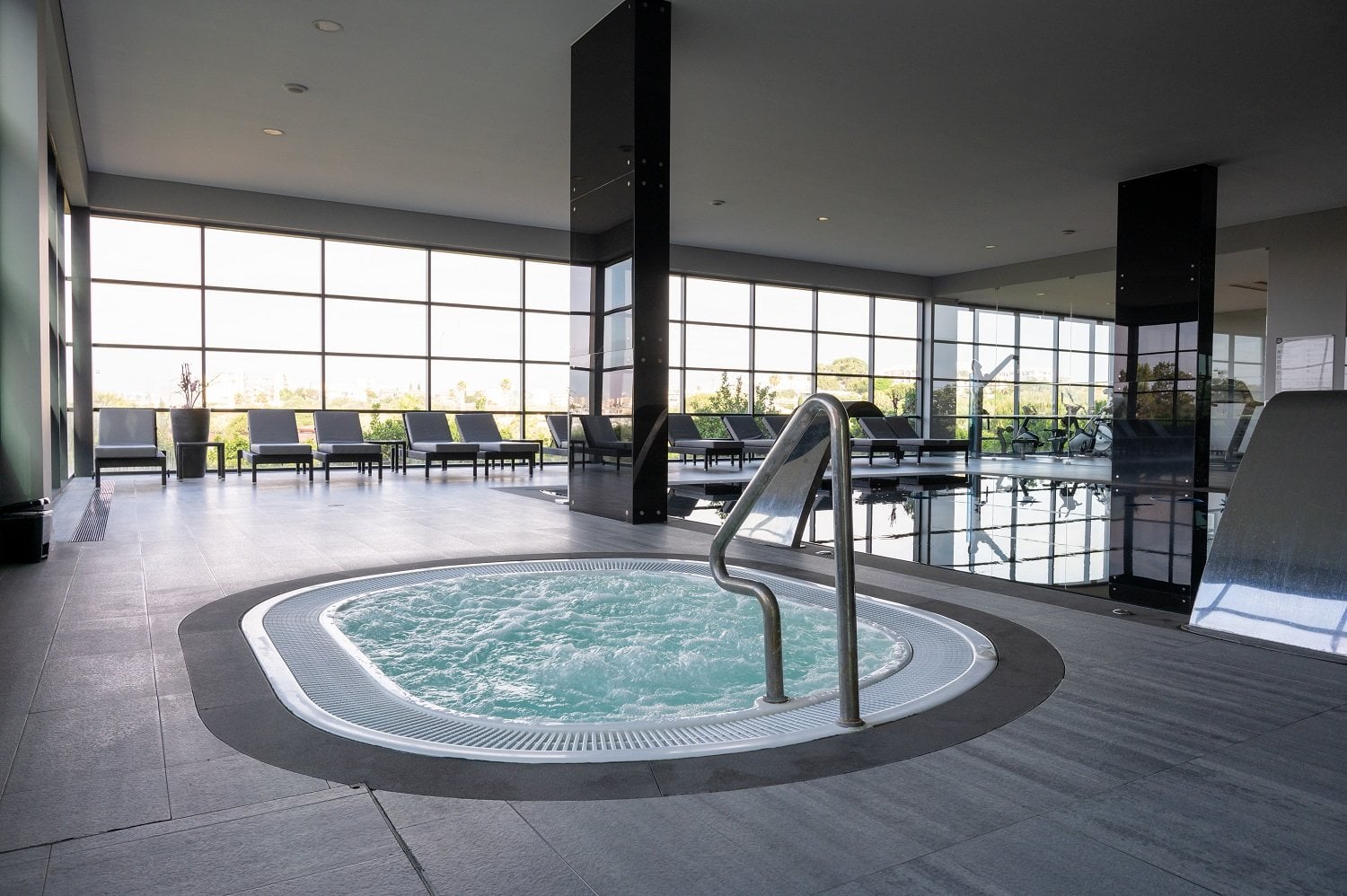 The indoor pool at the spa