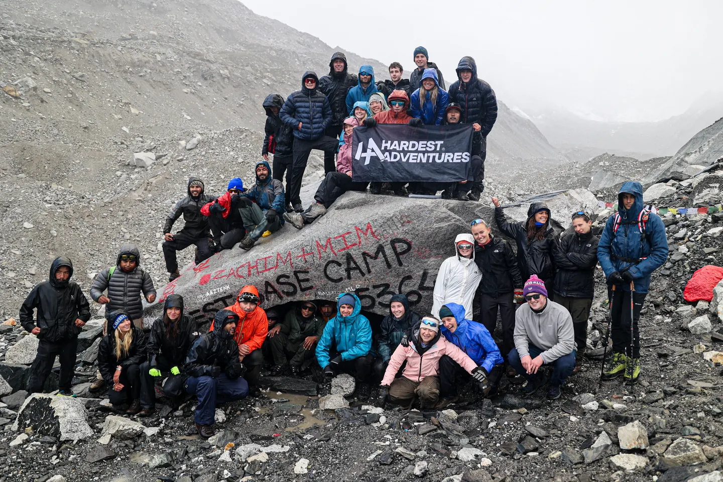 A student team at Everest Base Camp