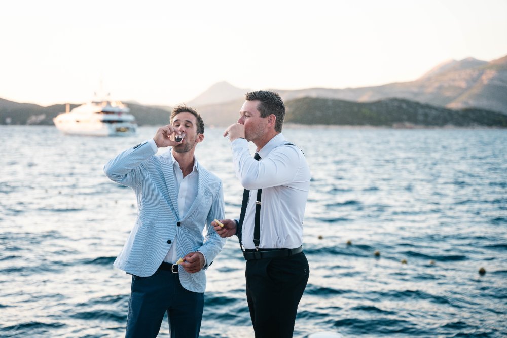 SurfYogaBeer black tie party by the sea in Croatia