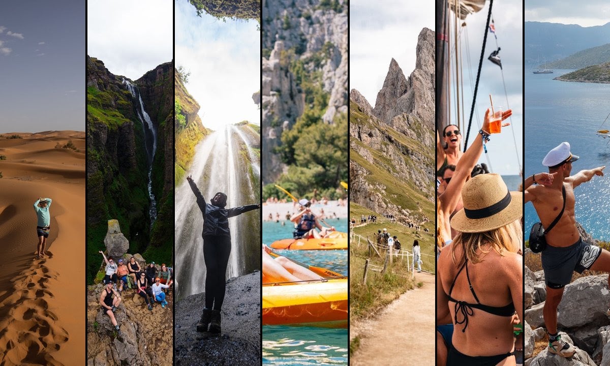 Summer 2027 trips: Sahara dunes, Iceland waterfalls, Croatia kayaks, Dolomites trails, Turkey boat party
