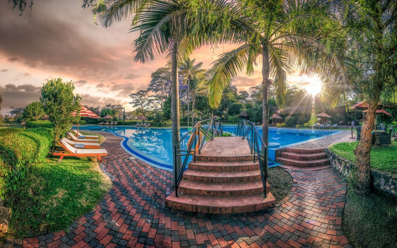 The pool at Lake Naivasha Sopa