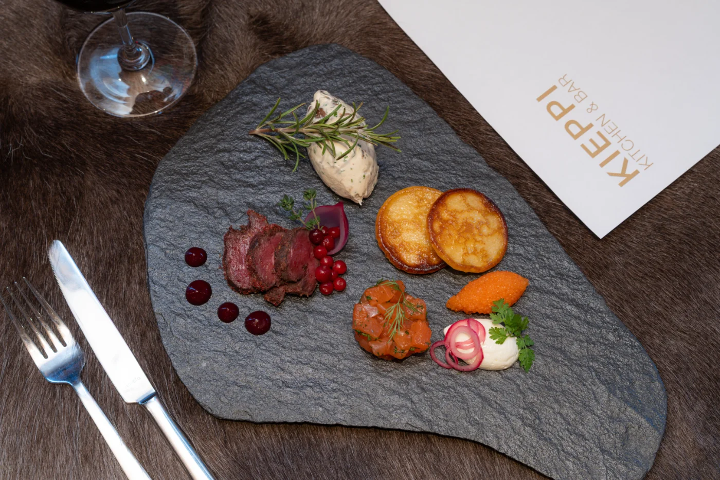 Nordic starters at the restaurant