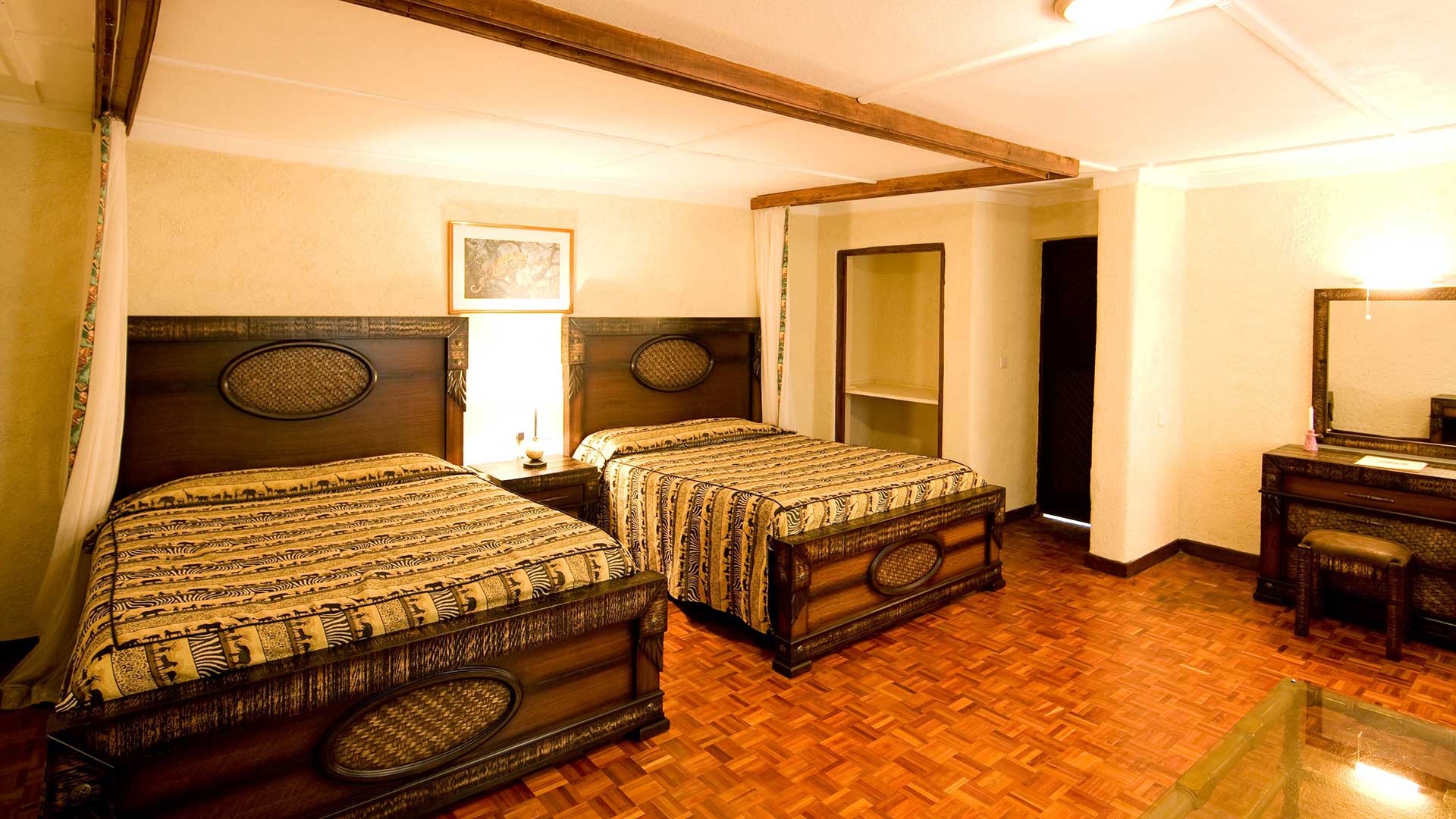 A twin room with two separate beds