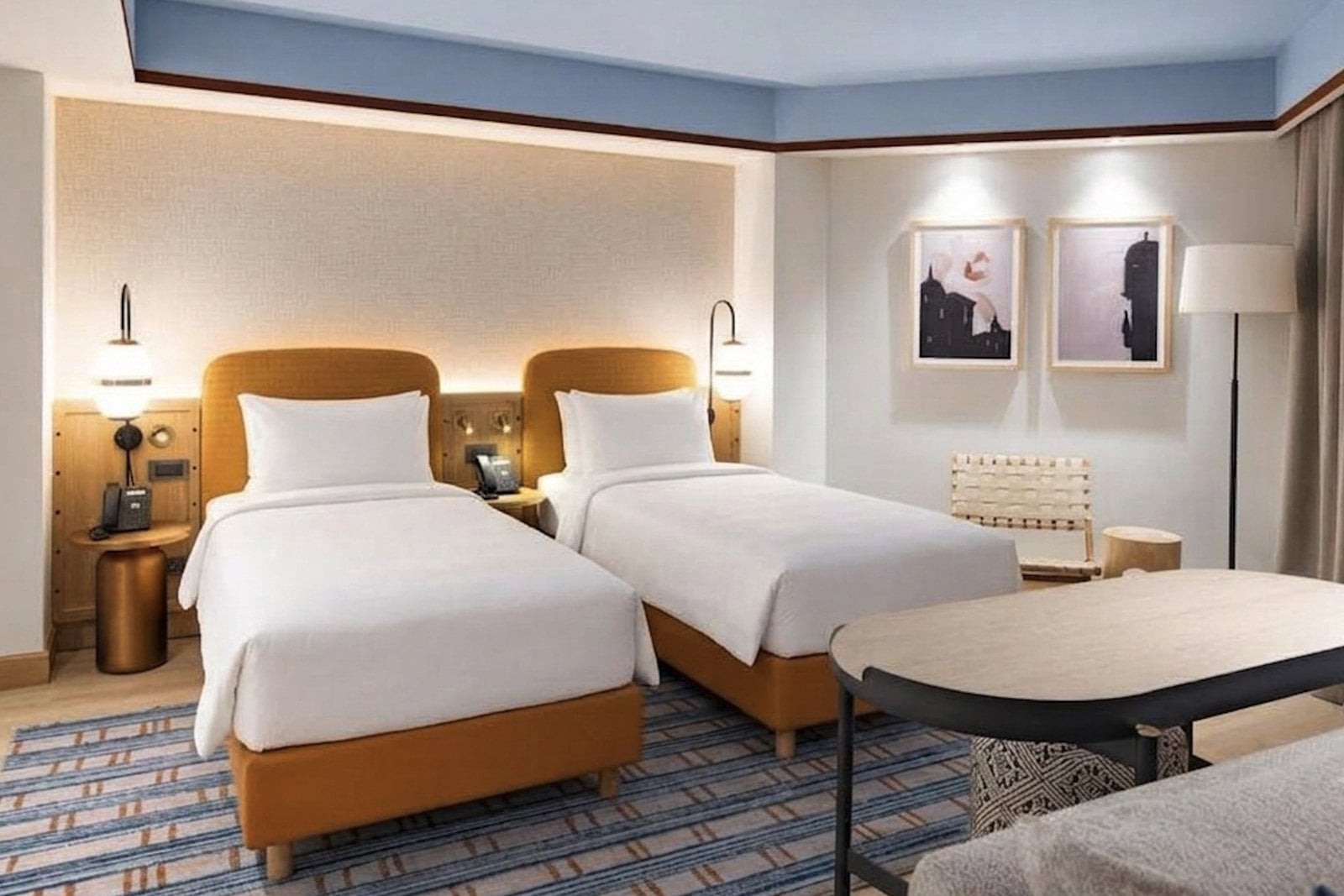 A twin room with two separate beds