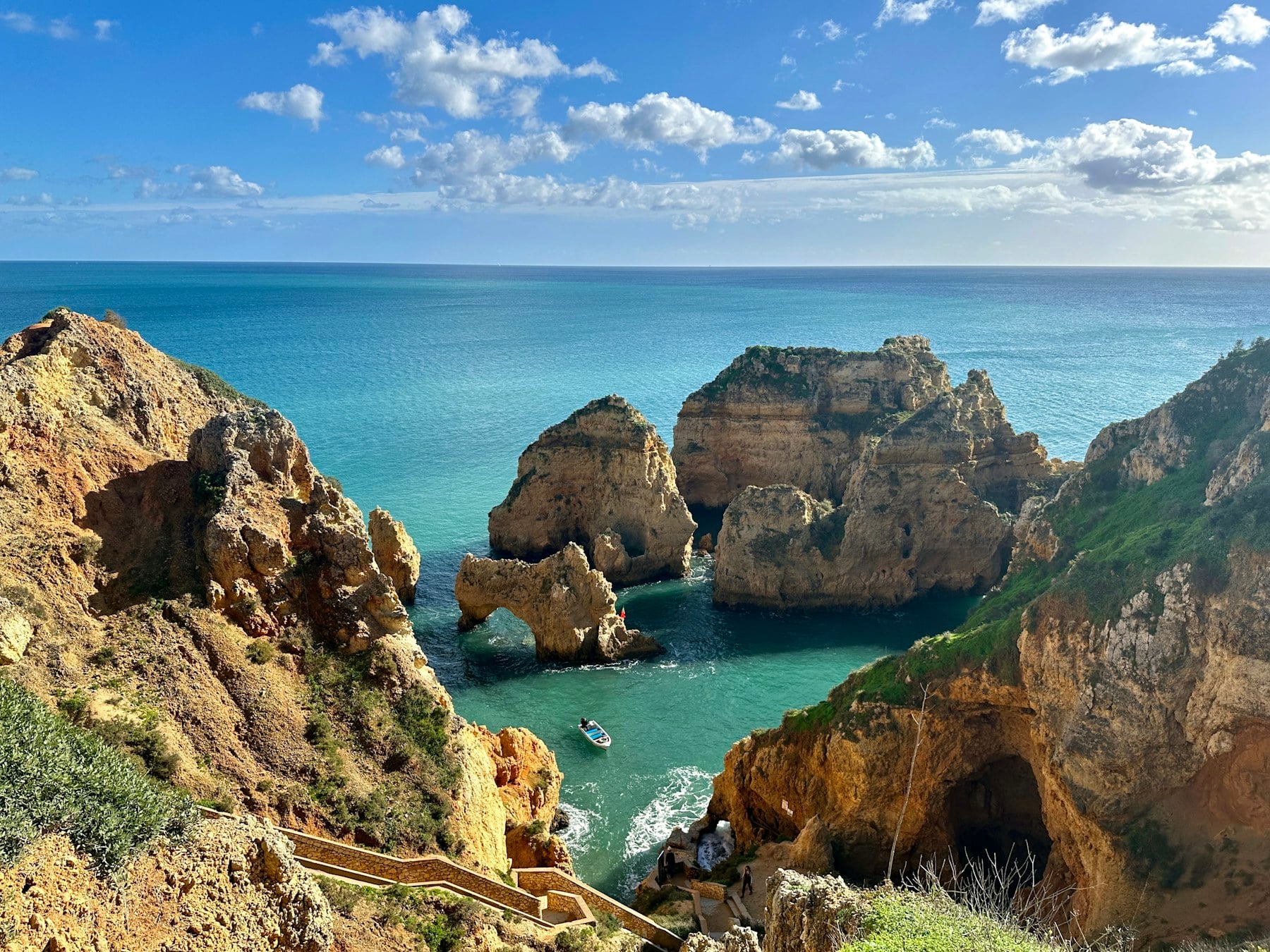 The Ponta da Piedade cliffs in Lagos, Portugal