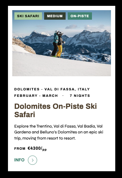 Dolomites Ski Trip
