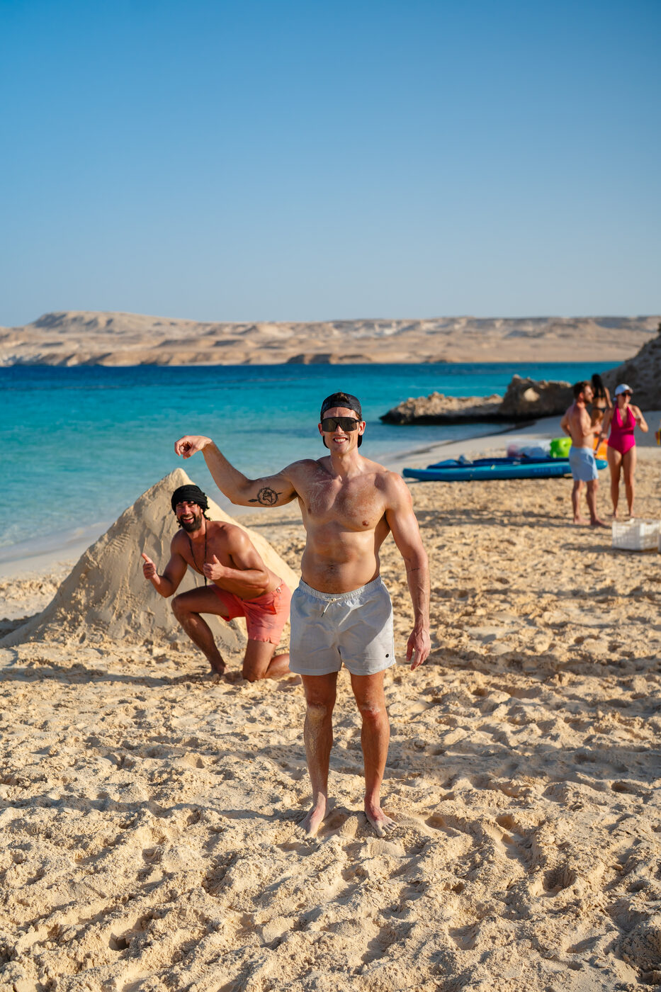 Turquoise Red Sea water on the last kitesurfing day, Egypt