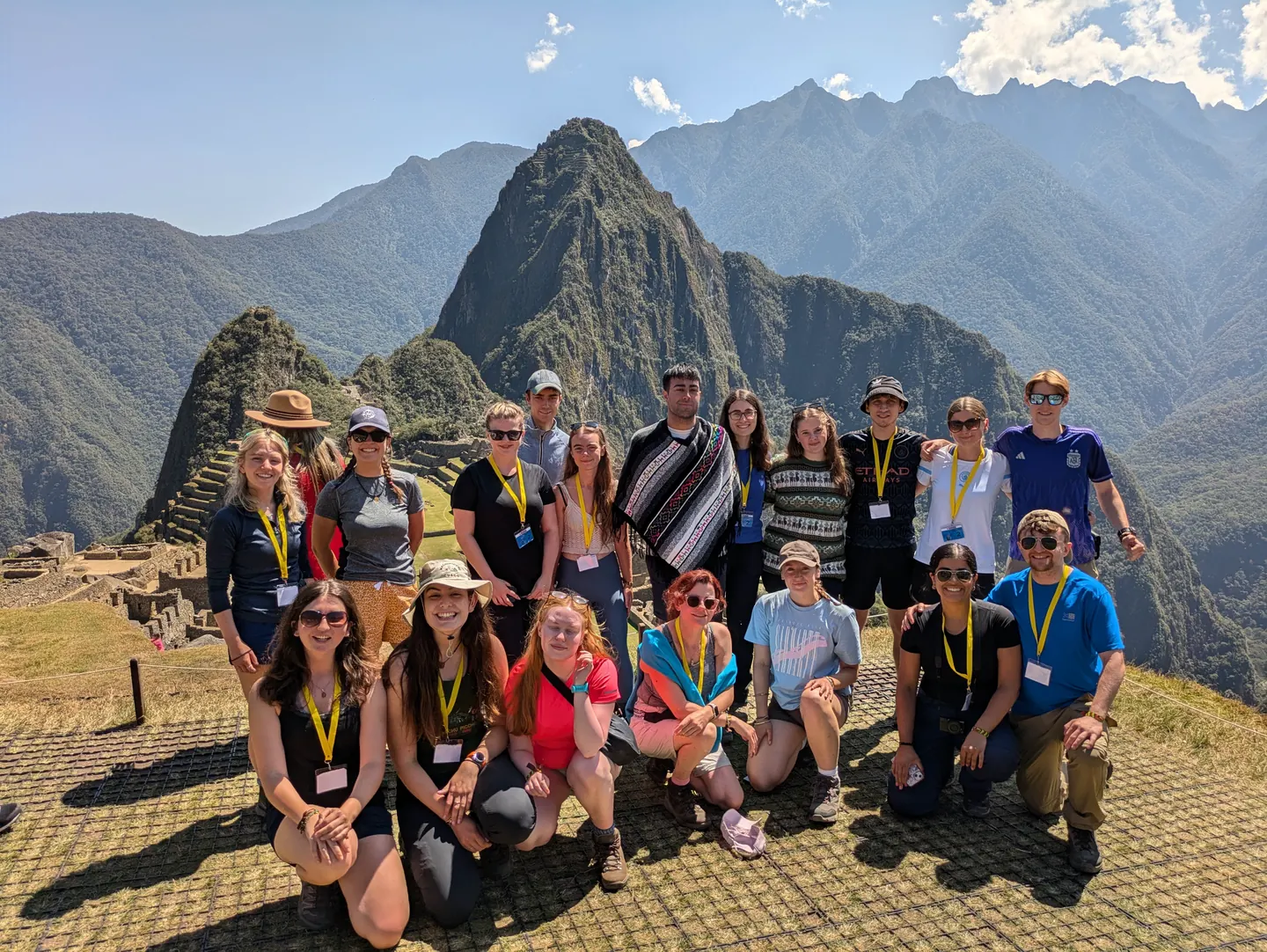 Hardest Adventures group photo in front of Machu Picchu after completing the Salkantay trek.