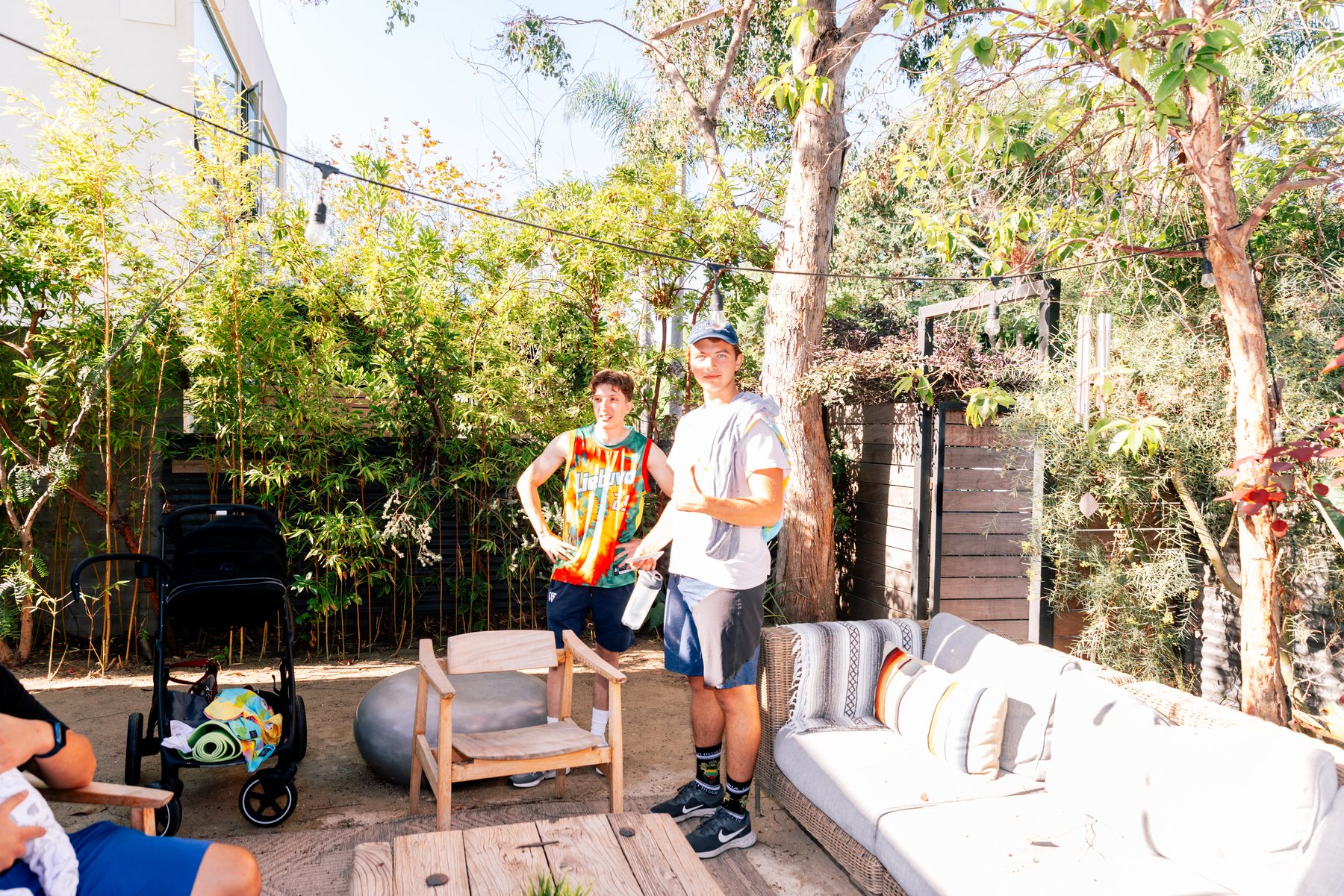 Hanging on the patio in LT Days shirts