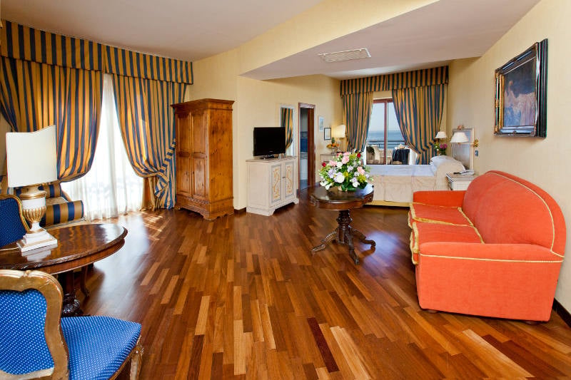 The suite, with its own living area