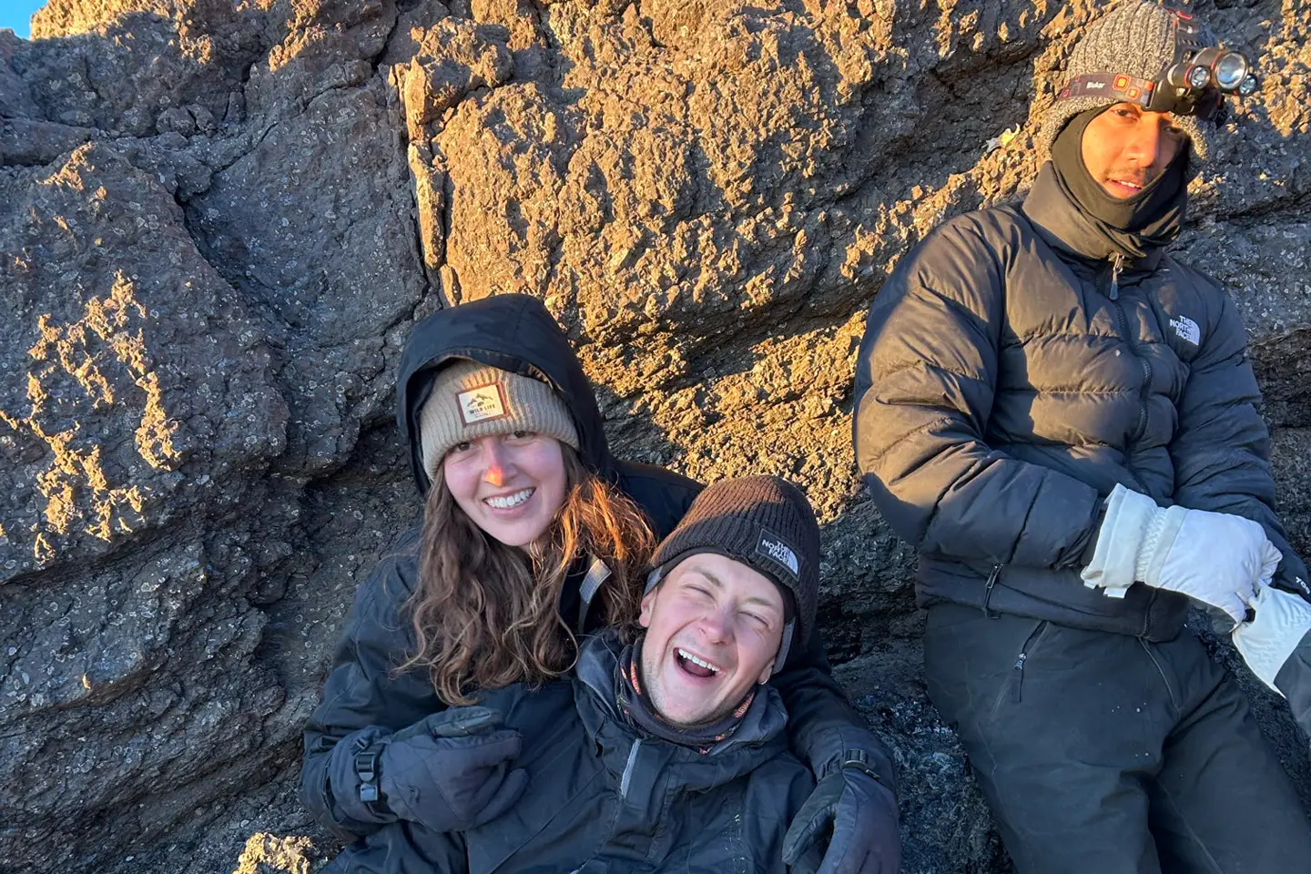 A Hardest Adventures rep with the team on the Kilimanjaro trek.