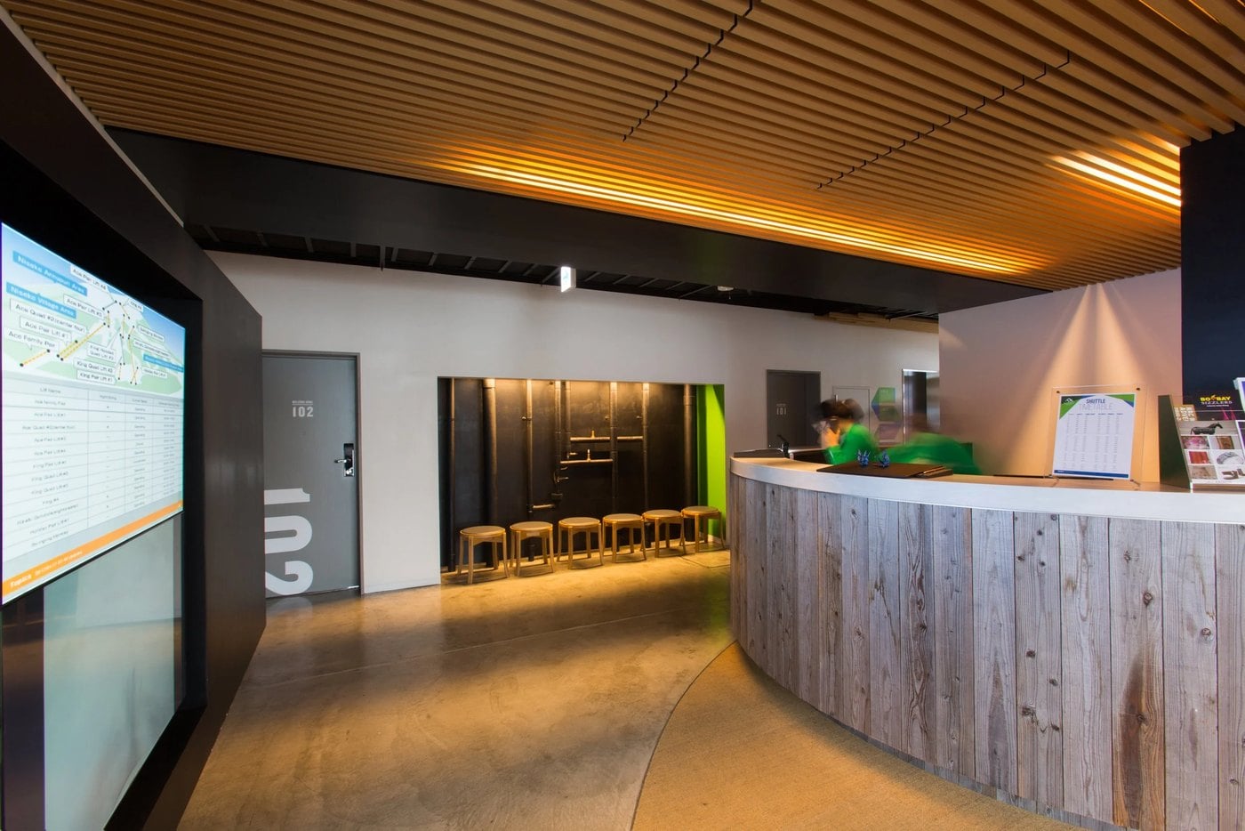 The reception and lobby at Always Niseko