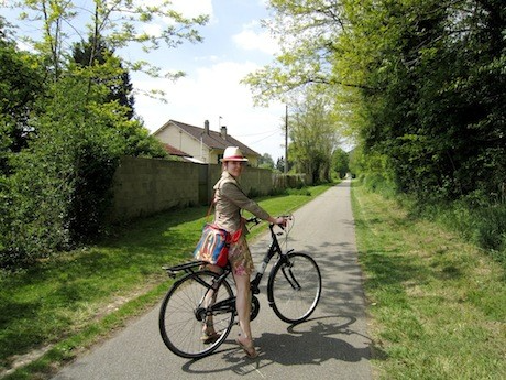 En bicyclette, in Giverny 