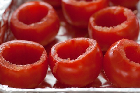 Petits Farcis with Red Pepper Coulis