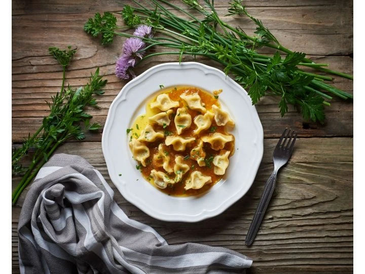 Idrija dumplings, on of the most traditional Slovenian dish. 