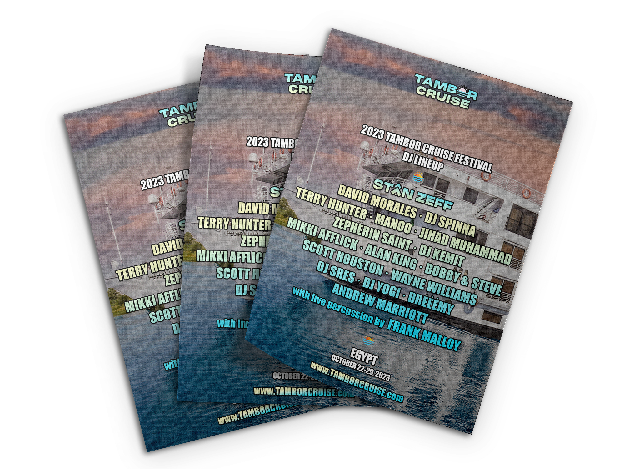 the 2023 tambor cruise house music dj lineup - October 22-29, 2023