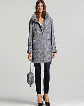 Calvin Klein packable python-print coat