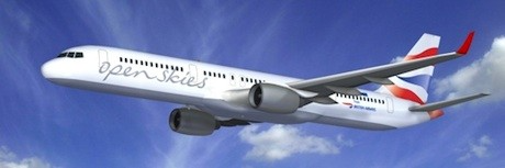 Owned by British Air, OpenSkies has business and first-class flights to Paris