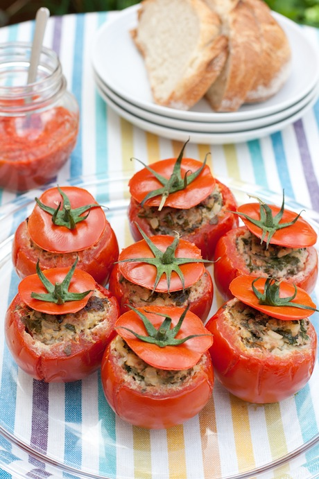 Petits Farcis with Red Pepper Coulis 