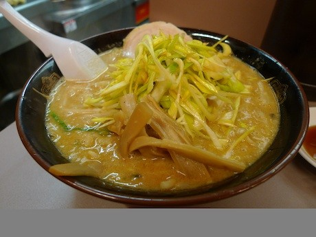 Miso ramen with karanegi at Naritake, in the 1st Arrondissement of Paris