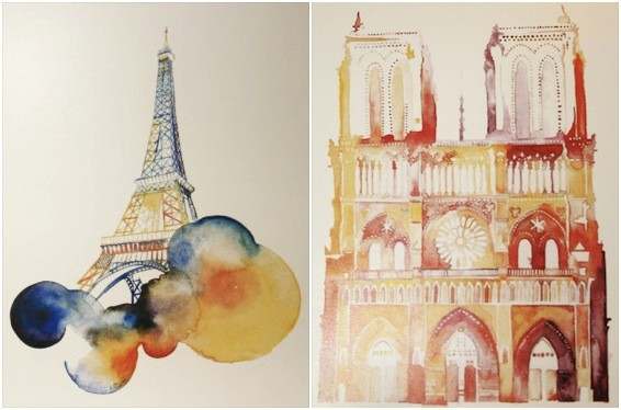 Ink-drawn Picrobulle postcards at Storie, a unique boutique in the 14th Arrondissement of Paris