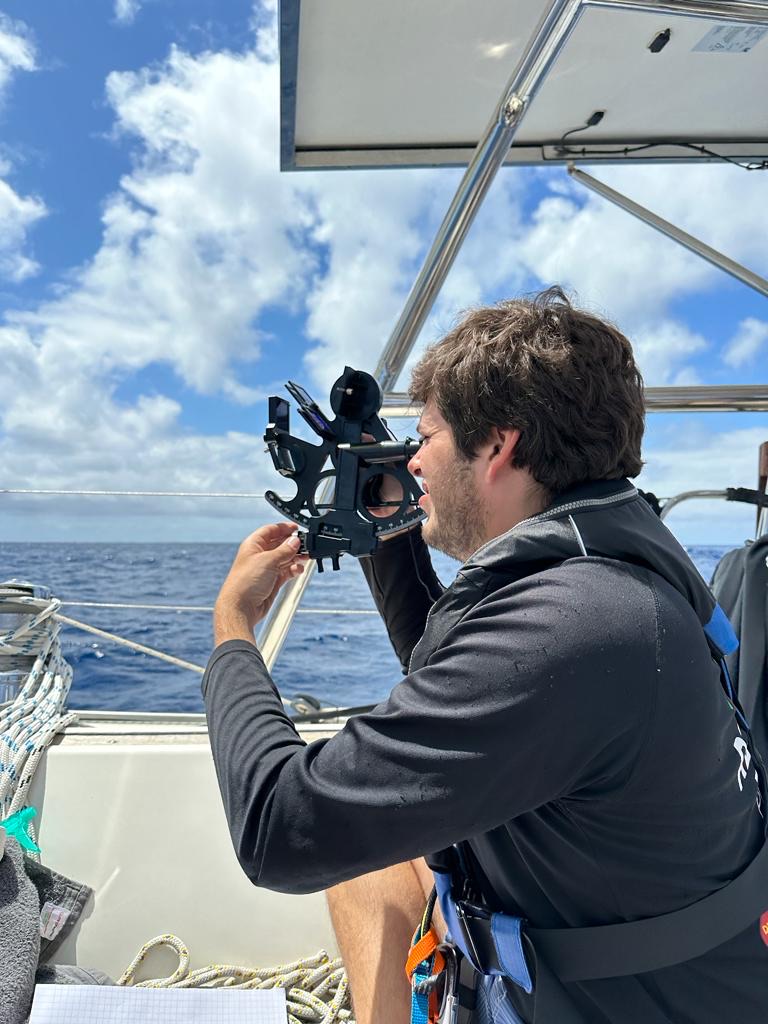 Wavysail crew have plenty of time to practice celestial navigation during the voyage
