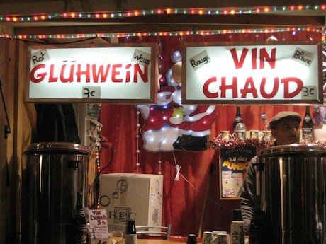 Vin chaud at a holiday market in Paris